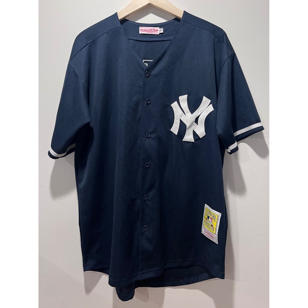 Mitchell Ness New York Yankees Derek Jeter MLB Baseball Jersey Navy‎ Blue Size M